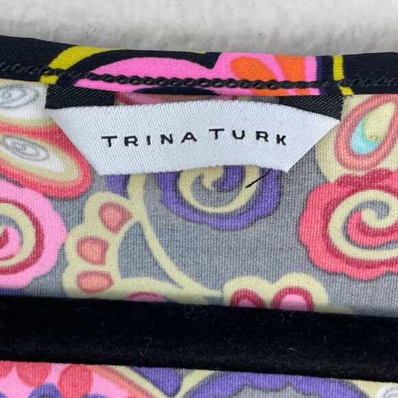 NEW Trina Turk Womens Medium Multicolor Paisley Coverup Up Dress - Picture 4 of 12